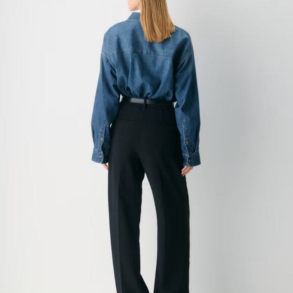 NWT Aritzia EFFORTLESS Crepette Pants BLACK 14 Regular - Picture 5 of 9